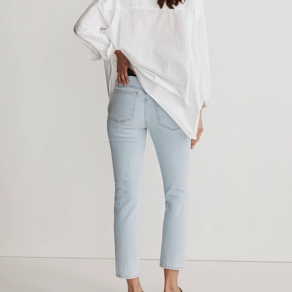 Madewell Maternity Over-the-Belly Perfect Vintage Jeans in Delora Wash NWT - Picture 4 of 9